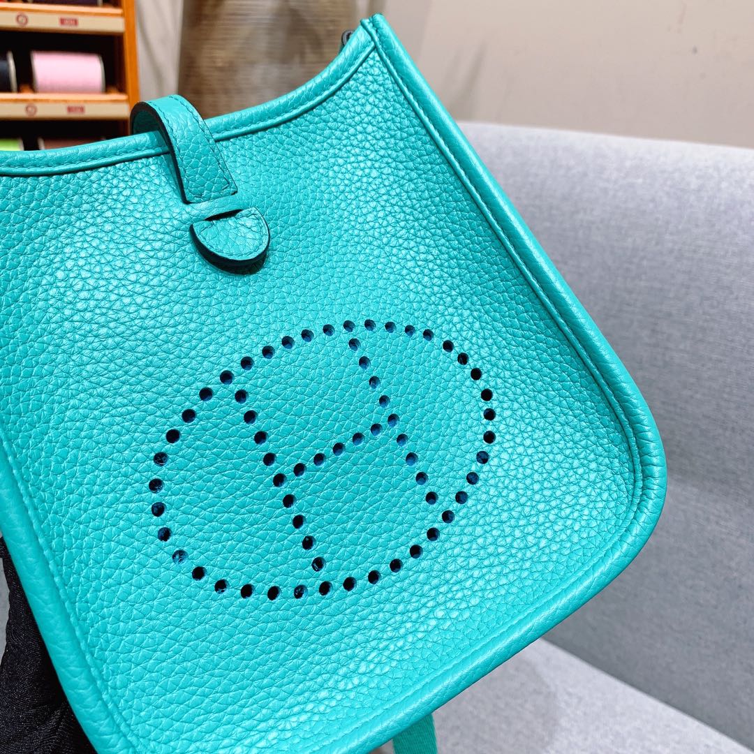 에르메스 미니 에블린16 티파니 그린 은장 끌레망스 가죽